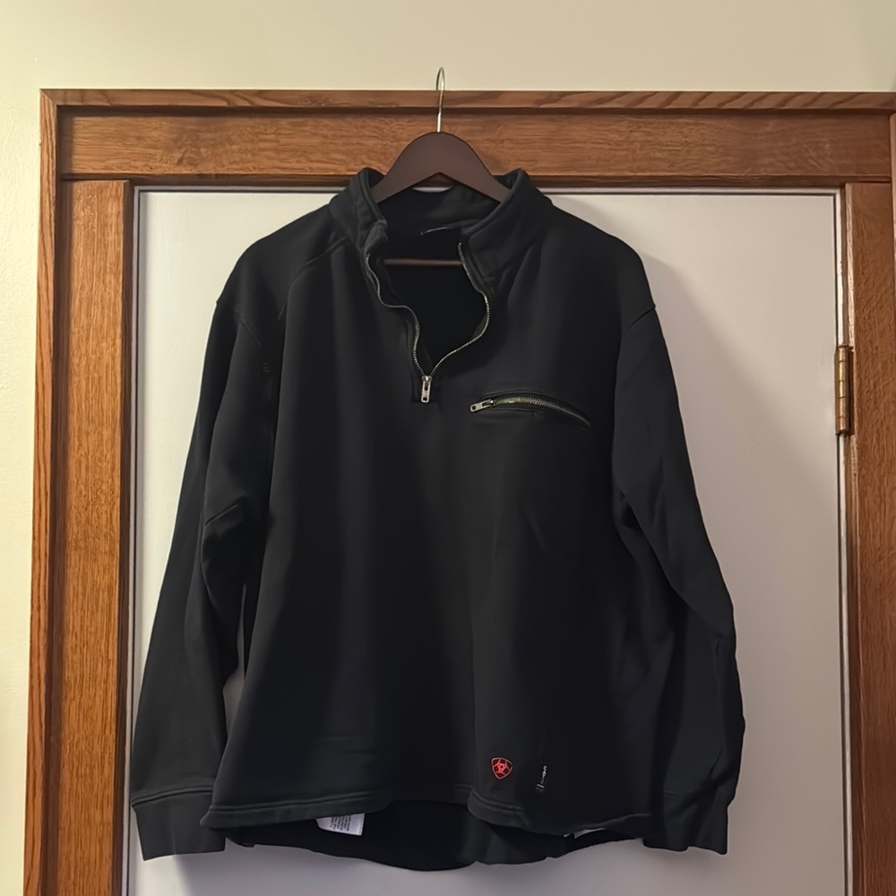 Ariat FR Black Quarter-Zip Pullover